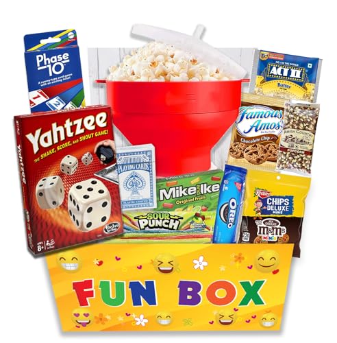 Family Game Night Gift Basket – Bundle of Card & Board Games, Pop...
