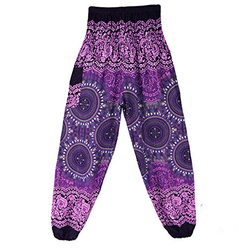 Shuangklei Pantalones Harén Mujeres Pantalones Yoga Tango Mandala Pantalones Baggy Gitana Petit...