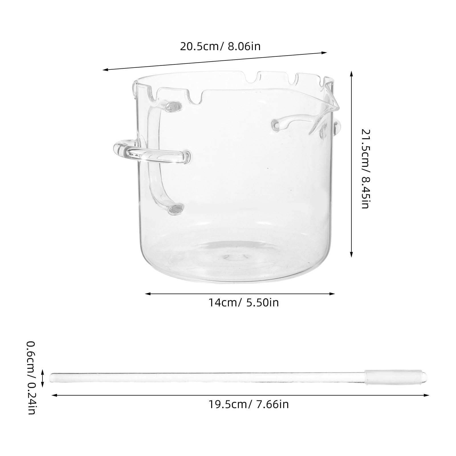 Cabilock Vaso Cottura in Vetro 2,1 per Microonde, 74 Oz, Antiaderente