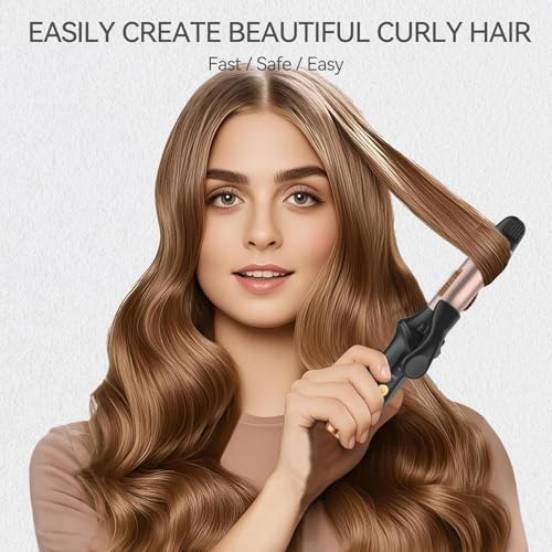 Image of Cordless Curling Iron Hair Curler Professional for use on Medium and Long Hair