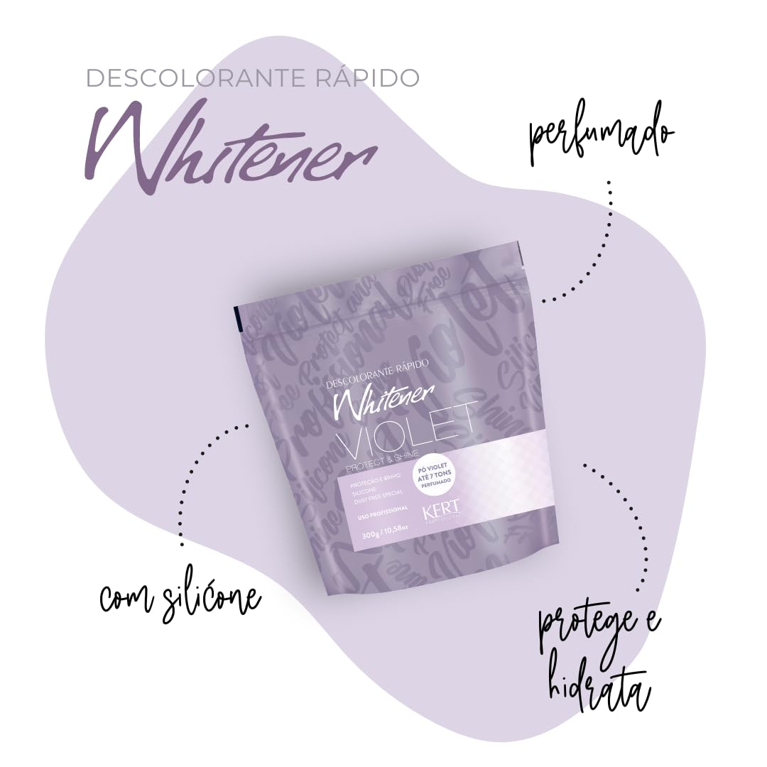 Whitener Descolorante Violet & Shine Dust Free (Pó Violeta) 300G em promoção! Veja a oferta e mais achadinhos de Descolorantes e Matizadores 5 Hoje é o melhor dia para comprar Whitener Descolorante Violet & Shine Dust Free (Pó Violeta) 300G com aquele preço maroto! Promoção! Aproveite a oferta! 5