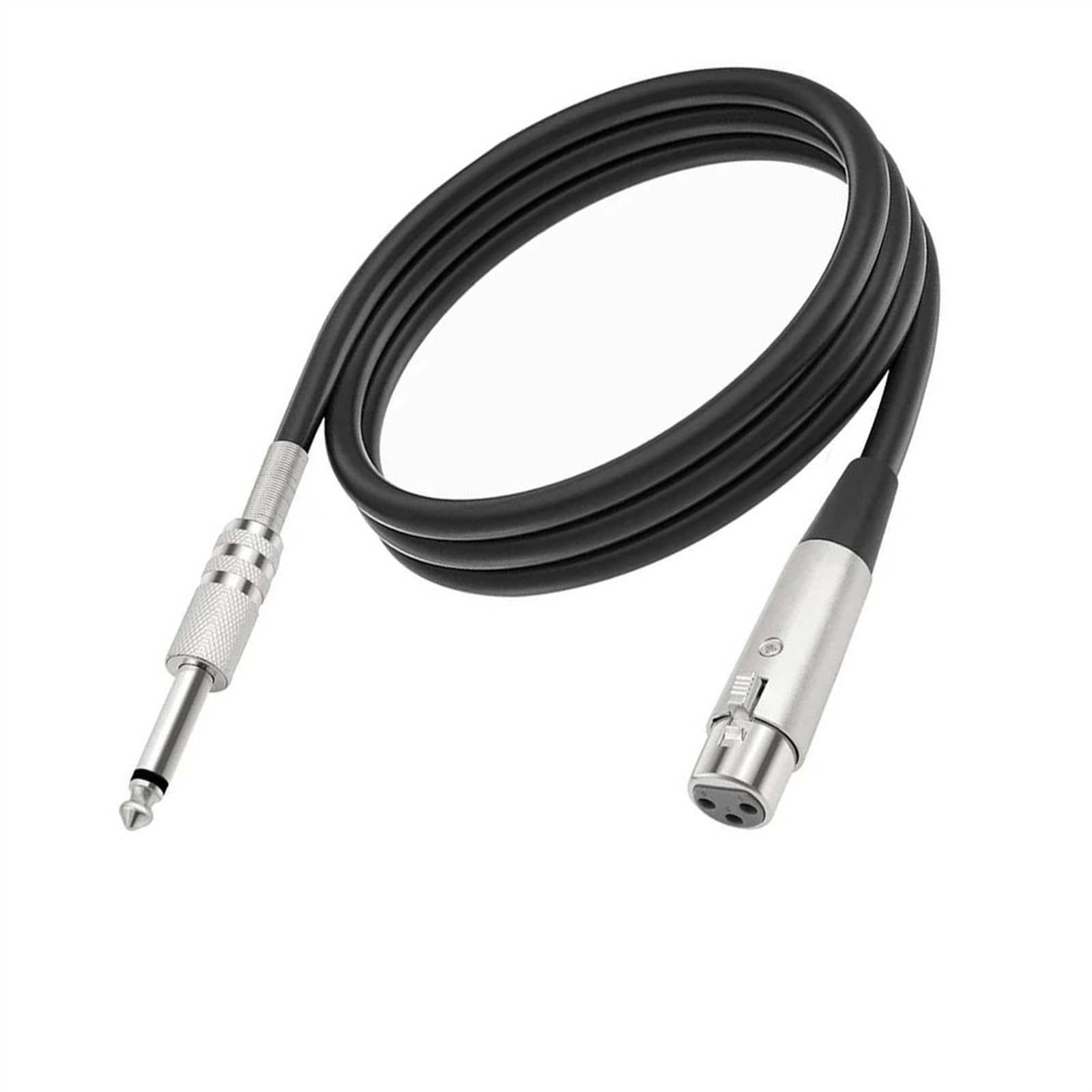 Kabel instrumentowy Kabel Mikrofonowy Żeński Do 1/4 (6,35 Mm) TS Mono Jack Niesymetryczny Kabel Mikrofonowy Do Głośnika, Wzmacniacza Gitarowego, Miksera(1.8M)