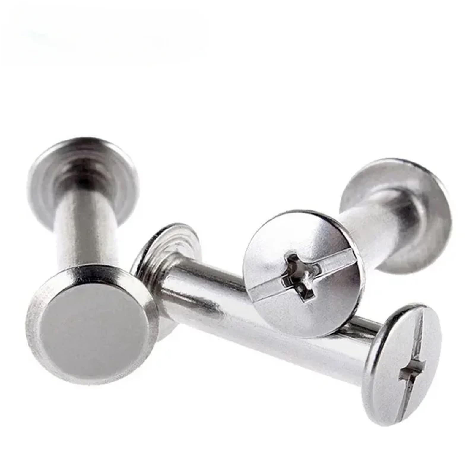 Chicago Screw 100sets M3 M4 304 Stainless Steel Binding Chicago Screw Leather Bag Accounk Photo Album Books Butt Assembling Bolts for Belts Bookbinding DIY Leather(35mm(L),OD 4mm (M3))
