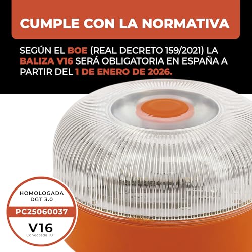 Baliza V16 Geolocalizada con SIM y Base Imantada