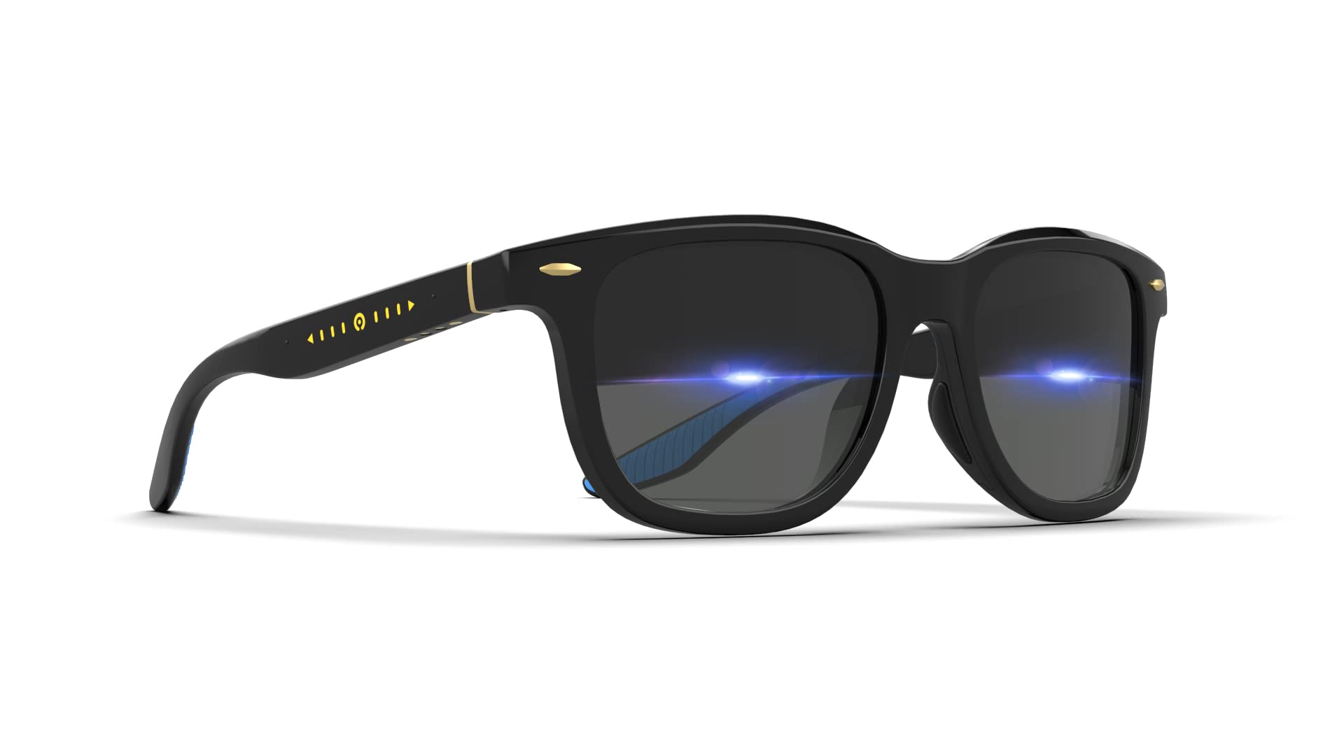 Wicue VR-3039 Occhiali da sole E-Touch, lenti elettroniche fotocromatiche istantanee e polarizzate, protezione UV, design classico, unisex, regolazione luminosità tramite comando touch, nero