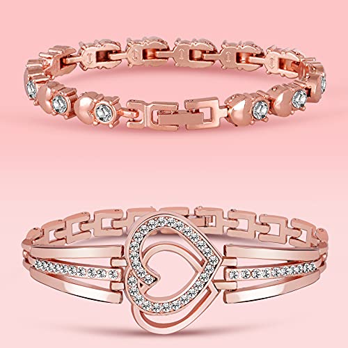 MARCLEX-Branded-Analogue-Diamond-Studded-Black-Dial-Magnet-Watch-With-Gift-Bracelet-For-Women-Or-Girls-And-Watch-For-Girl-Or-Women-Combo-Of-3