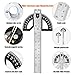 Protractors Angle Ruler Angle Finder Ruler Machinist Protractor Angle Measuring Tool 12-Inch Woodworking Ruler for Woodworking/Carpenter/Construction/Measurement/Hobbyists