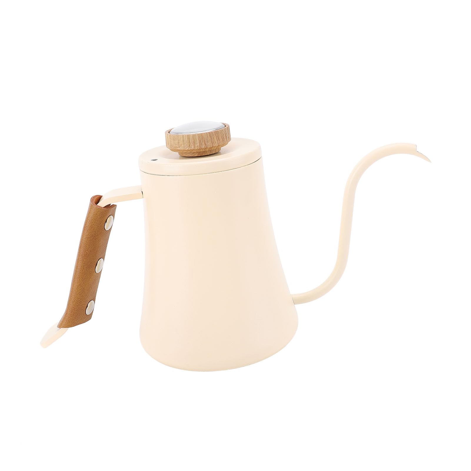 Cuifati Bollitore per caffè a Collo di Cigno da 600 Ml, Caffettiera a Goccia a Mano con Beccuccio Lungo e Stretto in Acciaio Inossidabile 304 con Termometro Integrato, Piccolo Bollitore per il tè