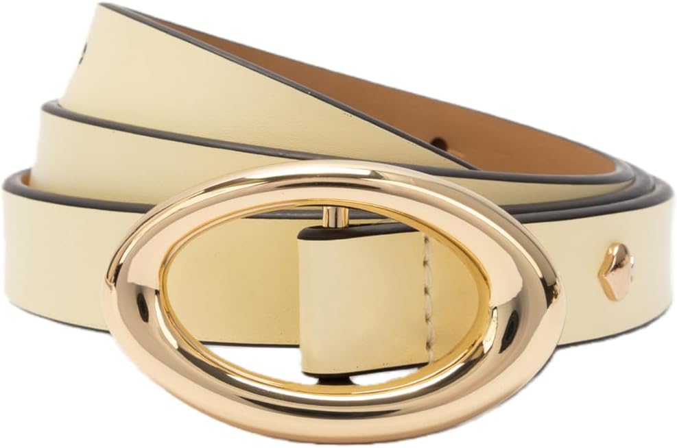 Kate Spade Womens .8 Inch Oval Molten Buckle Belt, Stylish Accessory for Everyday, Adjustable Fit