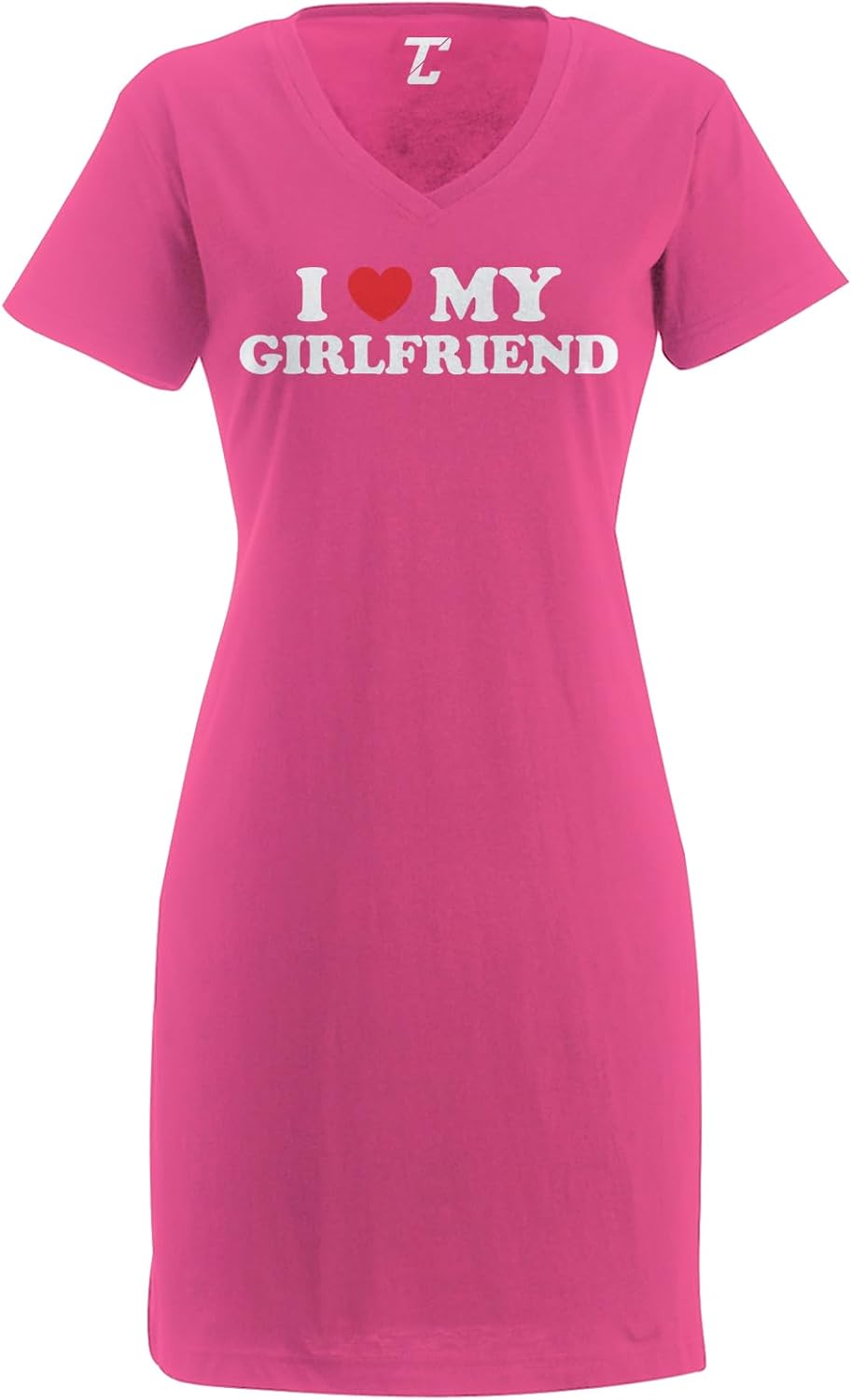 Tcombo I Love My Girlfriend - Valentine's Day Heart Women's Nightshirt