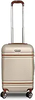 Mala de Viagem de Bordo P/ 10kg em Abs com Rodinhas 360º Removíveis e Leve - Padrão Anac - Qualis (Champanhe MB001)