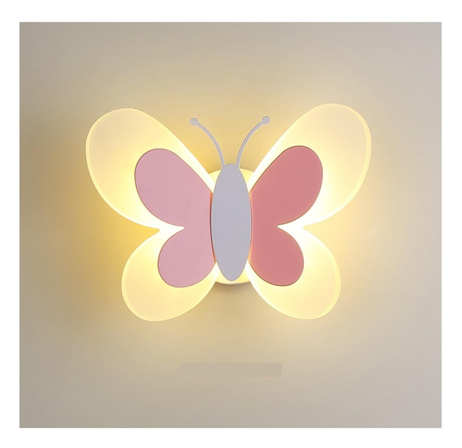 Lampe murale LED créative 14W papillon rose lumière blanche 6000K anti-scintillement