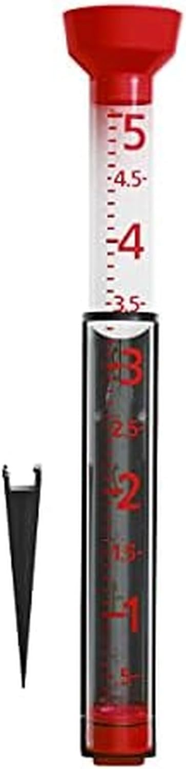 Taylor 5 Inch Capacity Jumbo Jr Rain Gauge, Red