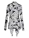 LL WSK1072 Womens Off-Duty Open Front Tie Dye Cardigan XXL White_Black