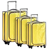 Sadnyy 3 Pieces Clear Luggage Cover PVC Suitcase Luggage Protector Waterproof Cover