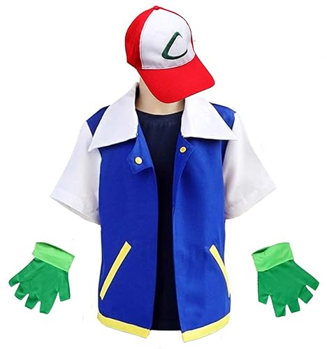 MGDRU Cosplay Costume for Adult Kids,Halloween Hoodie,Jacket Gloves Hat Sets for Trainer - X-Large
