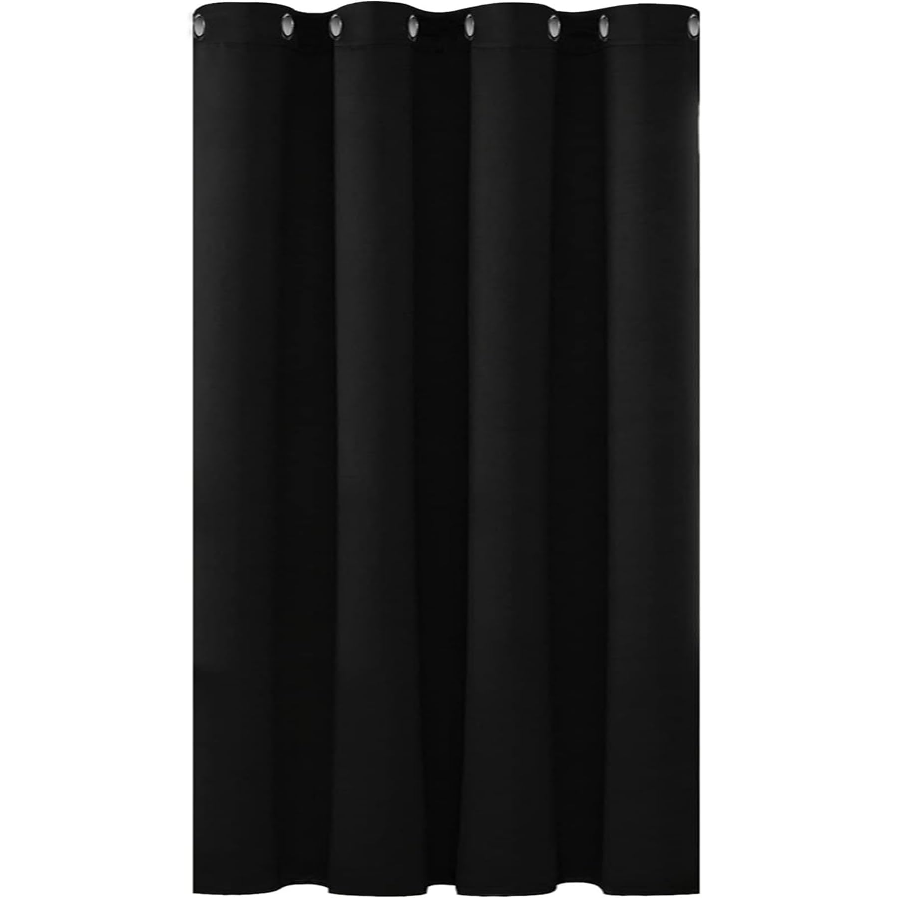 Full Blackout Curtains 1 Panel, 65 x 150 cm(26 x 59inch) Super Soft Plain Modern and Fashion Thermal Curtains Noise Reducing Window Treatment for Bedroom, Offices, Black