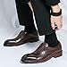 Formal Dress Shoes for Men Square Toe Fashion Formal Business Shoes for Wedding and Office Wear(Brown,11)