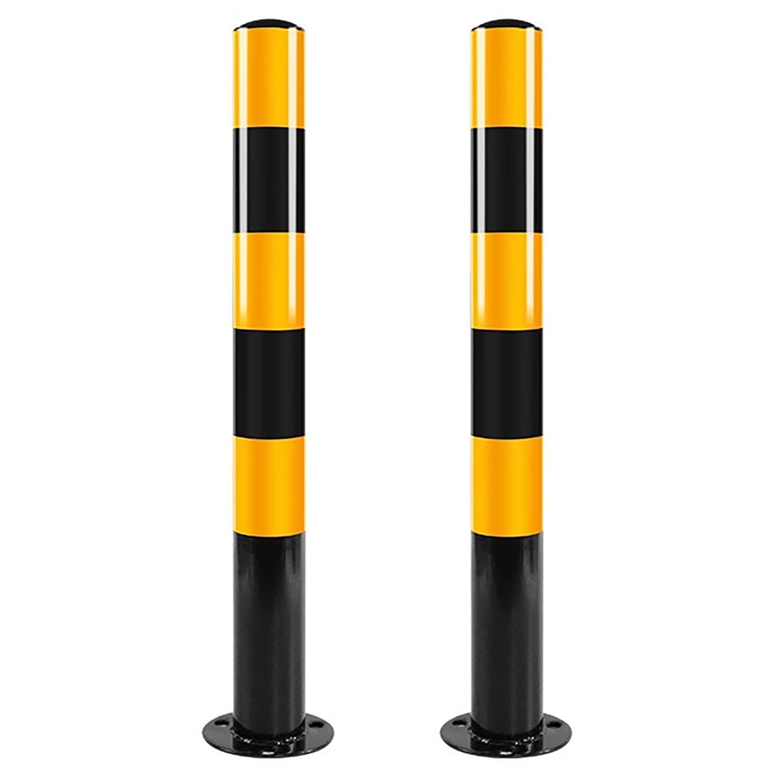 HCZKIUJY Heavy Duty Steel Parking Barrier Bollards for Traffic Control and Safety in Sensitive Areas (2PCS)