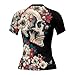 RASHNINJA Halloween Women’s Short Sleeve Rashguard – No-Gi Jiu Jitsu MMA Training Base Layer Compression Shirt (US, Alpha, X-Large, Regular, Regular, V1)