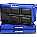 CleverMade 62L Collapsible Storage Bins - Durable Folding Plastic Stackable Utility Crates, Solid Wall CleverCrates, 3 Pack, Royal Blue