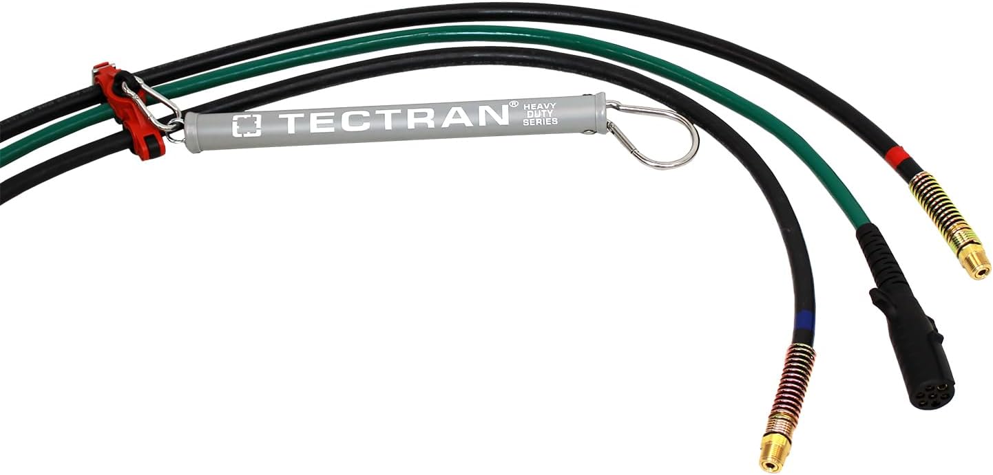 Tectran LK15AMZ Trailer Air Brake Air Line Assembly, With Spring Hangers & Gladhands