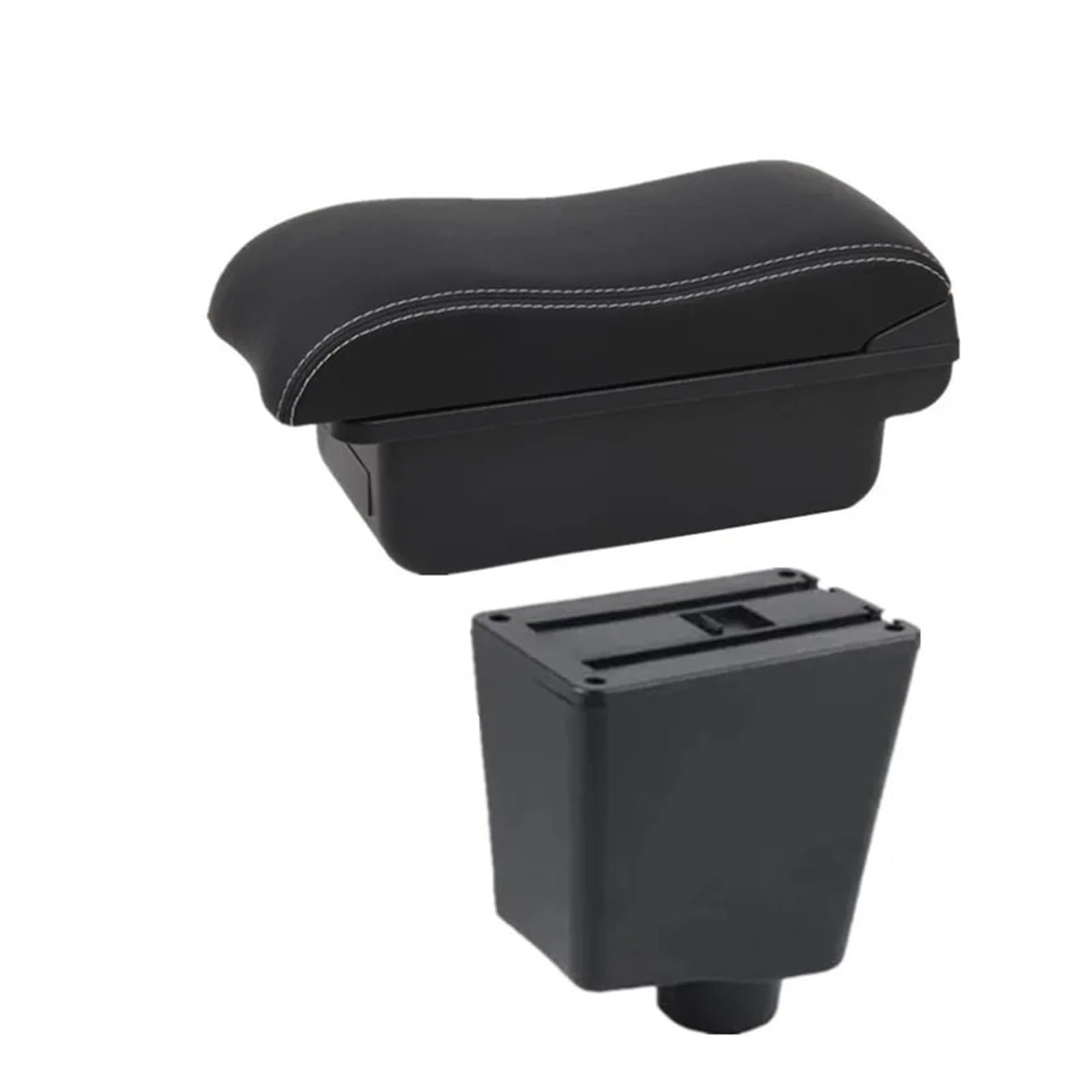 Hguvsjd B White Line 3Usb Armrest Box For Seat For Ibiza For Iii 6J 6L 2001-2008 Armrest Storage Box Dedicated Retrofit Accessories Car Armrests(B White Line 3Usb)