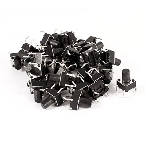 uxcell 40 Pcs 6x6x8.5mm PCB Tactile Tact Push Button Micro Momentary Switch