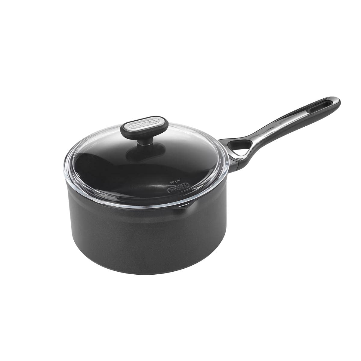 Pyrex Origin+ Non-Stick Aluminium Induction Saucepan with Lid, 20cm