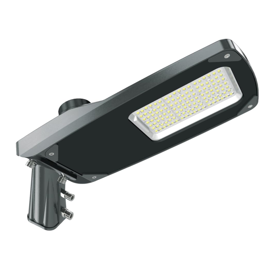 LED Straßenlaterne 30W dimmbar, 4500 Lumen, 3000K Warmweiß, IP66 Außenleuchte Mastleuchte, Straßenlampe außen für Hof Parkplatz Wege Industrie Außenbeleuchtung