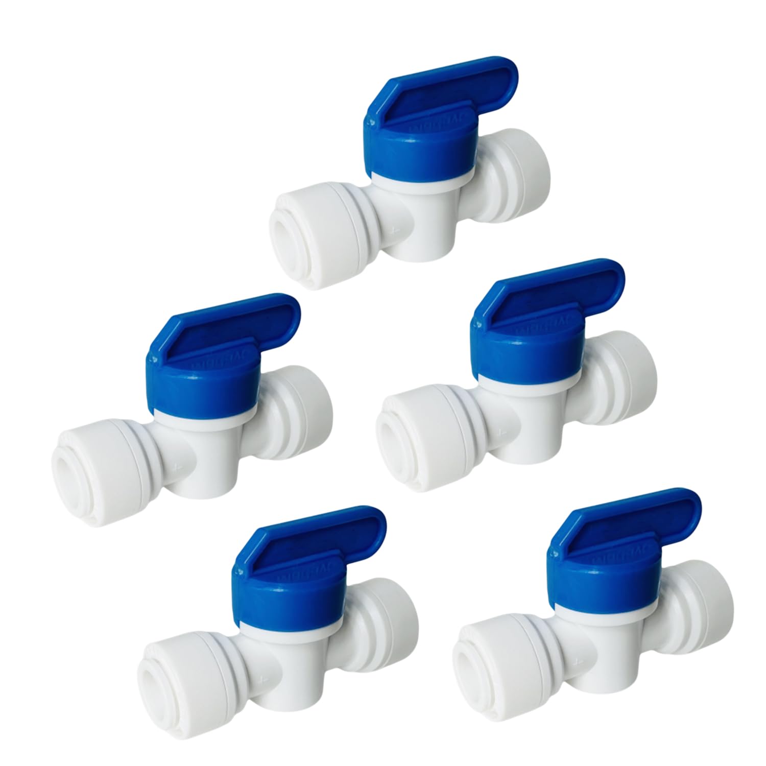 MATTOX 1/4 Inch Equal Straight OD Tube Ball Valve Quick Connect Fitting 1/4 Inch OD Valve Switch for for Water System,plumbing or drip irrigation