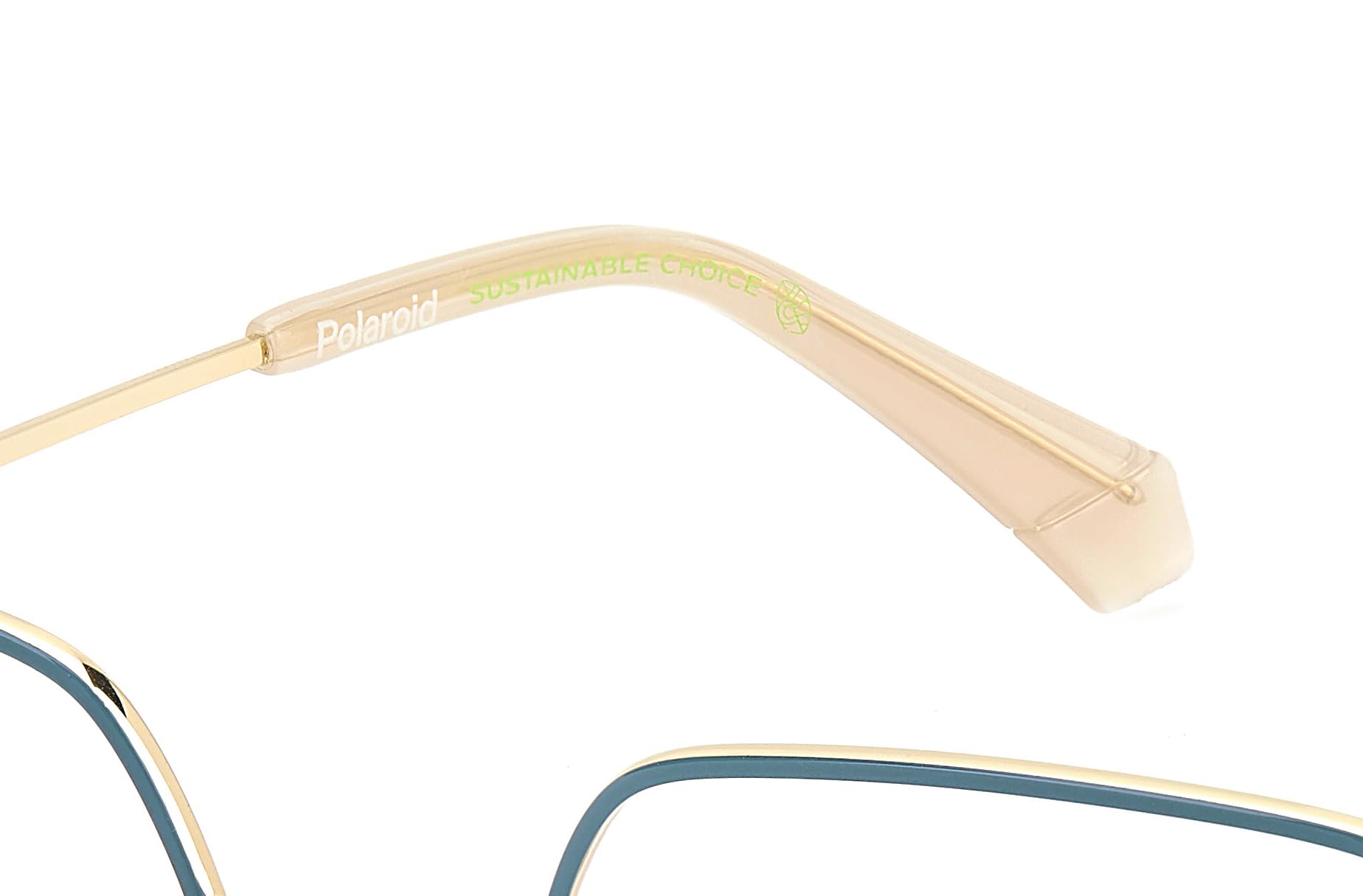 POLAROID Brille mit Sehstärke für Damen optional mit Sonnenbrillentönung oder Blaulichtfilter, Rechteckig, gefertigt aus Öko-Metall, Modell: 108080 (inklusive Brillenetui)