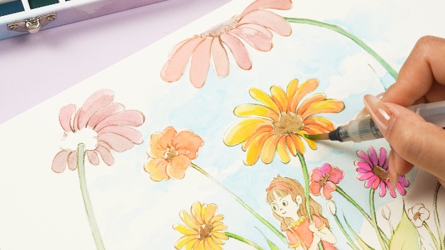 Amazon.co.jp: Ohuhu 水彩紙 コットントップ 229mmx305mm 細目 300gsm