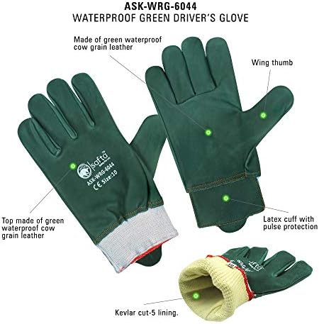 SAFTA Cut Resistant Gloves, Kevlar lining gloves Level 5 Protection, Thorn proof Gardening Gloves, Stab Proof Gloves for Handling Sharp Objects in Butcher | Mechanic | Industrial Work.(One Pair,M)