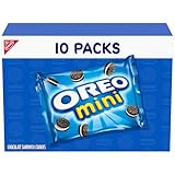 OREO Mini Chocolate Sandwich Cookies, 10 Snack Packs