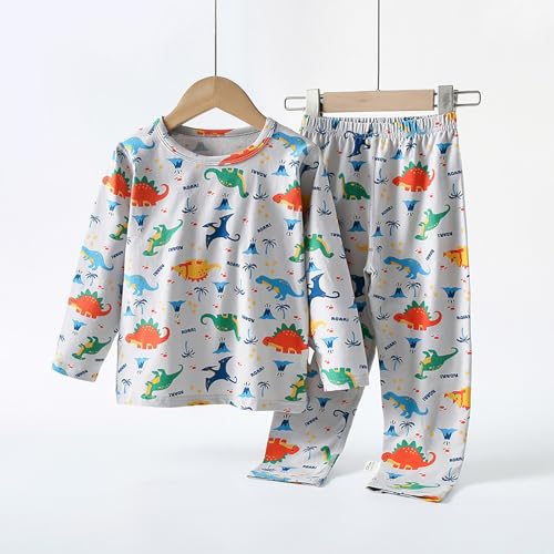 Kids Boys Girls Soft Cotton 𝐒lee𝐩wear Set Comfort Long Sleeve 𝐏a𝐣amas with Pants Toddler Cartoon Print 𝐋oun𝐠ewear3