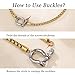 FEEL STYLE Heavy Screw Anchor Shackle Wheat Necklace - 18Inch Stainless Steel Foxtail Wheat Chain Necklace - Screw Anchor Shackle Nautical Sailor Clasp