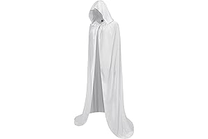 White Hooded Cloak for Men and Women