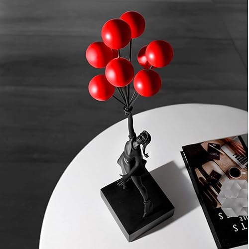 Miniatura 6 de SHUTING2020 Estatua china de feng shui escultura globo niña estatua nórdica hogar sala de estar entrada gabinete de TV creativo globo niña escultura