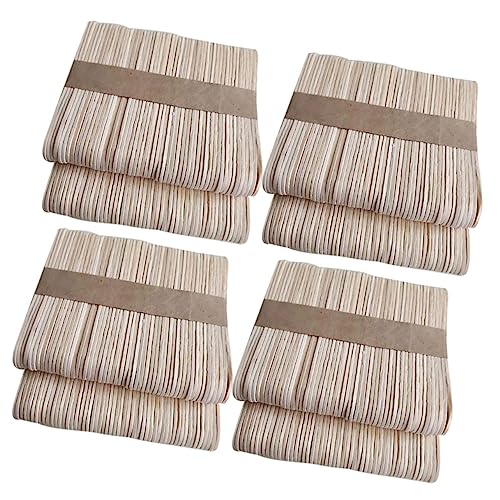DOITOOL 400pcs Natural Colored Wood Craft Sticks for DIY Crafts Smooth Ice Cream Sticks for Classroom Projects for Parties and Group Activities