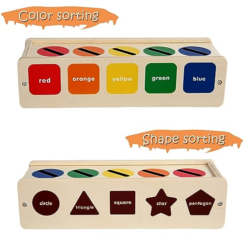 LOYUEGIYO Wooden Educational Montessori Toys for 1,2,3,4,5 Year Old,Color-Shape Sorting&Matching Learning Toy for Kid Toddler 1-3,Baby Toy 12+ Months,Children Sensory Toy for Girl Boy Age 1,2,3,4,5+ - Image 3