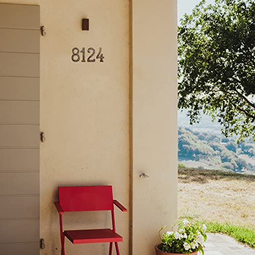 5.5 Inch House Numbers- Rustic Cast Iron Home Address Number- Featuring Unique Hammered Appearance With Uneven Antique Brass Finished,Number 5 #TOP2