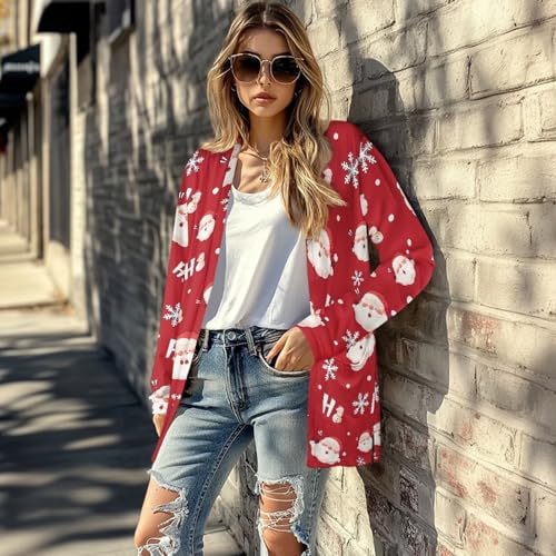 Image of Biyejit Women's Long Sleeve Open Front Cardigan Casual Loose Lightweight Cardigans with Pockets Drape Cardigan