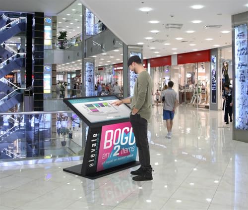Image of Displays2go 49 inch Interactive Touch Screen Kiosk with Android 11 OS (DK049CLB)
