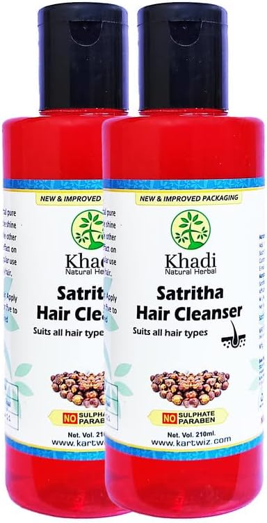 Kartwiz Herbal Satritha Shampoo For Hairfall Control |Damaged Hair| 210ML ||Pack Of 2