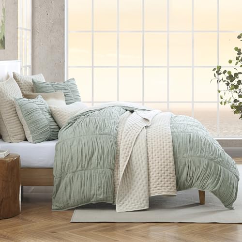 DKNY Pure Velvet King Quilt Bedding Set, 100% Cotton Woven, 3 Piece, Birch Cream by DKNY Pure - Image 5