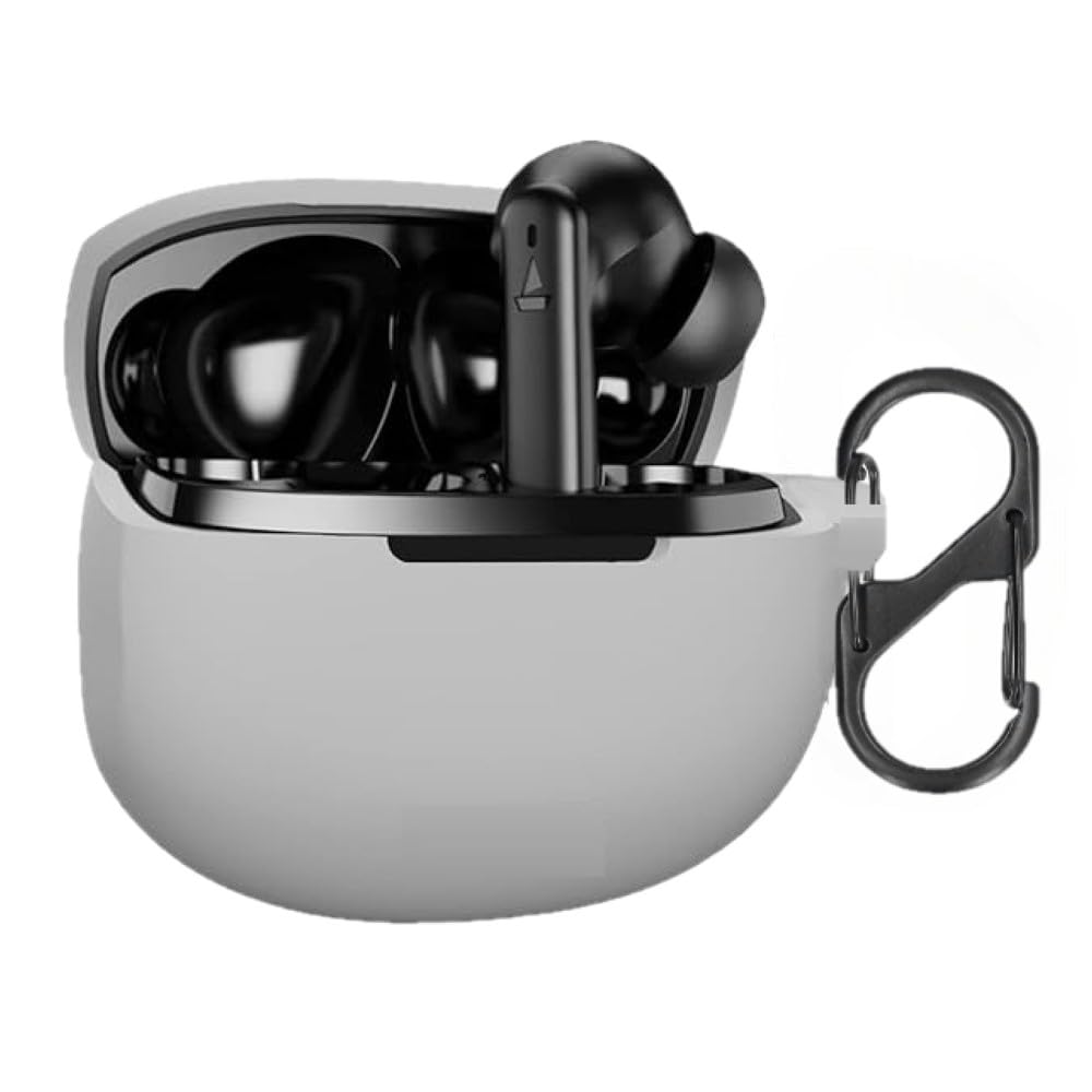 Prolet Portable 360 Degree Protection Case Cover Scratch-Resistant, Shockproof Cover Anti Fall Anti Dust Compatible with Boat 170 Silicon Airdopes Cover (Grey)