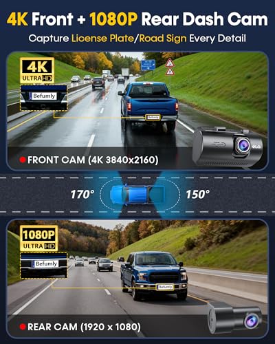 Front and Rear Dash Cam for Truck