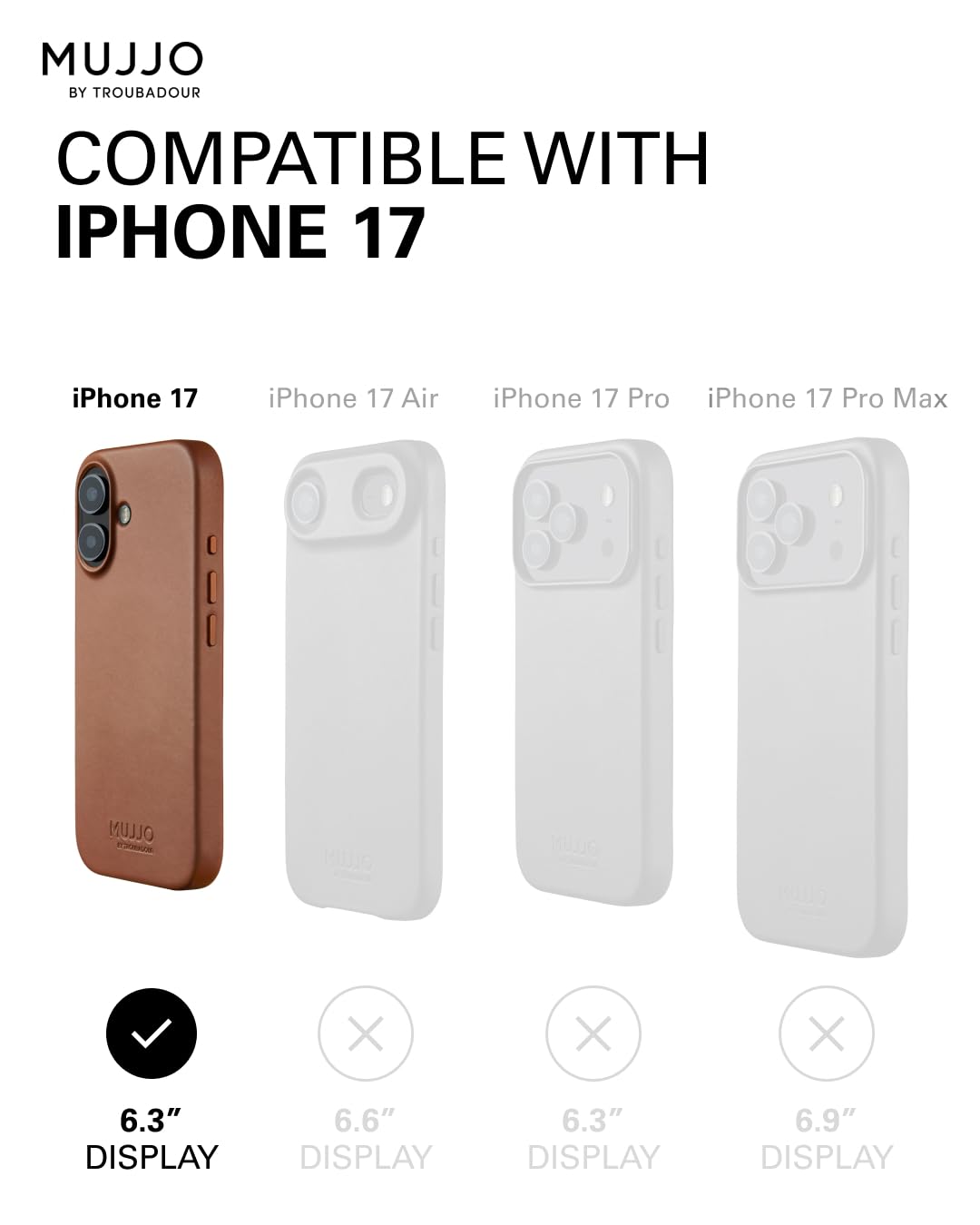 iPhone 17 レザーケース　MagSafeウォレット,ガラスフィルム付き Amazon.co.jp: Mujjo レザーケース iPhone 17対応 – MagSafe対応