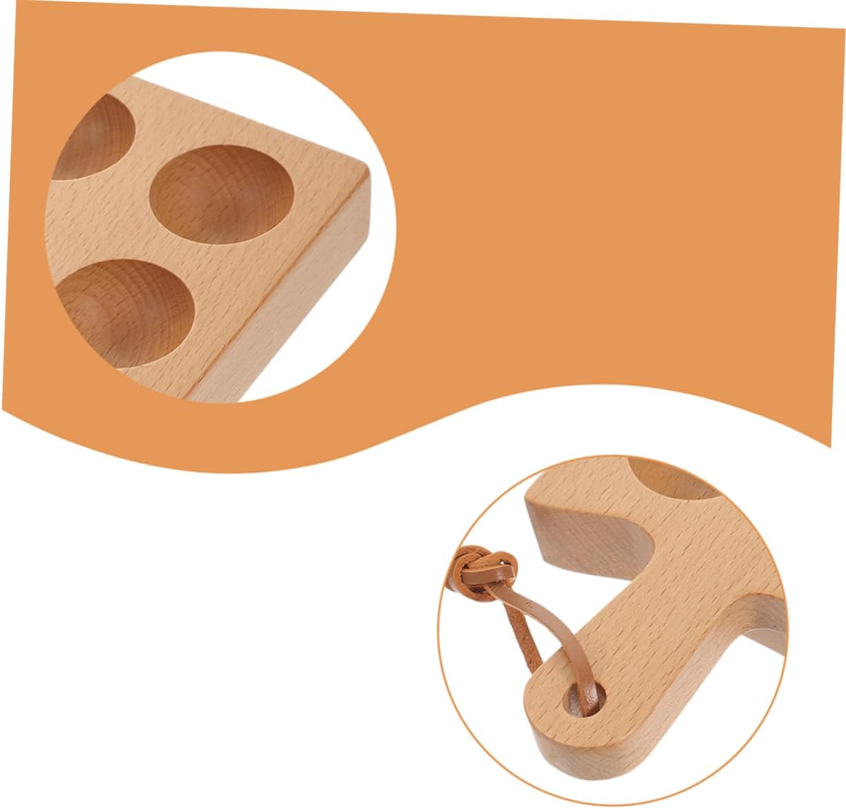 POPETPOP Wooden Egg Holder Tray Multi-Slots Egg Storage Box for Refrigerator Dividers